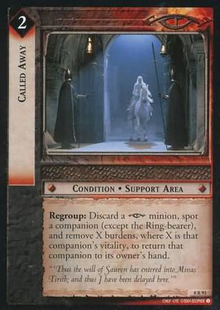 Called Away 8R93 Lord of the Rings Siege of Gondor Singles 8 Called Away 8R93 Lord of the Rings Siege of Gondor Singles 8