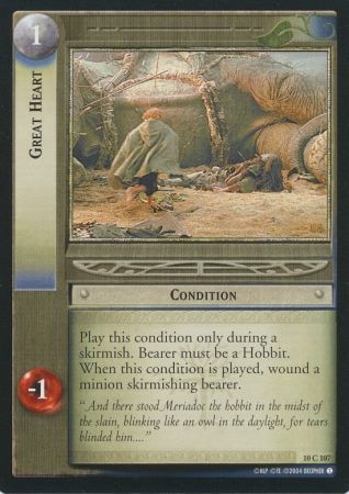 Great Heart 10C107 Lord of the Rings Mount Doom Singles 10 Great Heart 10C107 Lord of the Rings Mount Doom Singles 10