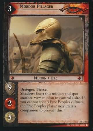 Mordor Pillager 10U92 Lord of the Rings Mount Doom Singles 10 Mordor Pillager 10U92 Lord of the Rings Mount Doom Singles 10