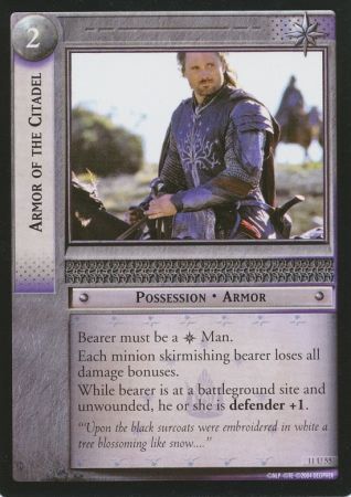Armor of the Citadel 11U55 Lord of the Rings Shadows Singles 11 Armor of the Citadel 11U55 Lord of the Rings Shadows Singles 11