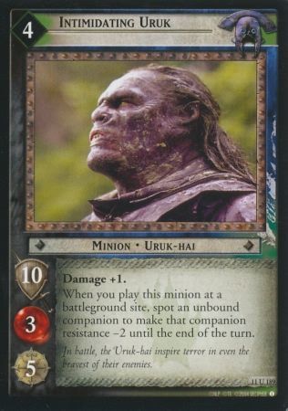 Intimidating Uruk 11U189 Lord of the Rings Shadows Singles 11 Intimidating Uruk 11U189 Lord of the Rings Shadows Singles 11