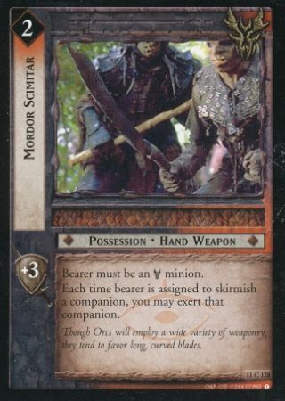 Mordor Scimitar 11C128 Lord of the Rings Shadows Singles 11 Mordor Scimitar 11C128 Lord of the Rings Shadows Singles 11