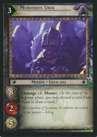 Murderous Uruk 11C195 Lord of the Rings Shadows Singles 11 Murderous Uruk 11C195 Lord of the Rings Shadows Singles 11