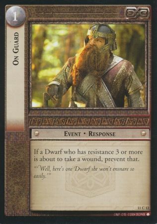 On Guard 11C13 Lord of the Rings Shadows Singles 11 On Guard 11C13 Lord of the Rings Shadows Singles 11