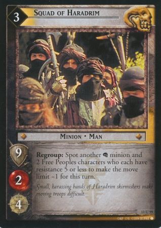 Squad of Haradrim 11U99 Lord of the Rings Shadows Singles 11 Squad of Haradrim 11U99 Lord of the Rings Shadows Singles 11