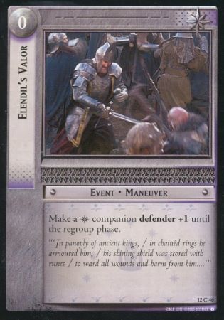 Elendil s Valor 12C46 Lord of the Rings Black Rider Singles 12 Elendil s Valor 12C46 Lord of the Rings Black Rider Singles 12