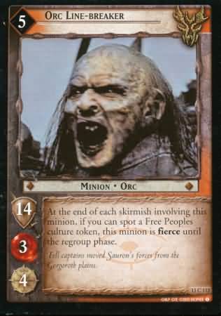 Orc Line breaker 13C113 Lord of the Rings BloodLines Singles 13 Orc Line breaker 13C113 Lord of the Rings BloodLines Singles 13