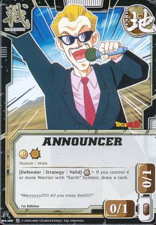 Announcer WA 122 Common Dragon Ball Destructive Fury Announcer WA 122 Common Dragon Ball Destructive Fury