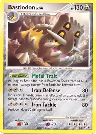 Bastiodon 20 127 Rare Platinum Base Set Singles Bastiodon 20 127 Rare Platinum Base Set Singles
