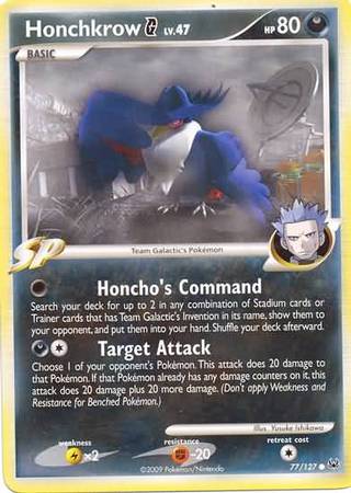 Honchkrow G 77 127 Common Platinum Base Set Singles Honchkrow G 77 127 Common Platinum Base Set Singles