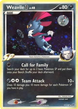 Weavile G 17 127 Holo Rare Platinum Base Set Singles Weavile G 17 127 Holo Rare Platinum Base Set Singles