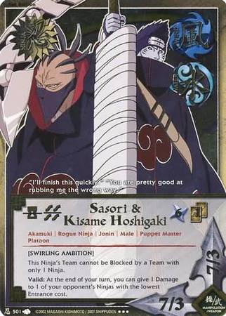 Sasori Kisame Hoshigaki Swirling Ambition 501 Super Rare Sasori Kisame Hoshigaki Swirling Ambition 501 Super Rare