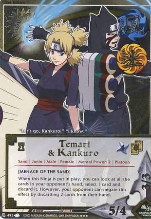 Temari Kankuro Menace of the Sand 495 Super Rare Temari Kankuro Menace of the Sand 495 Super Rare