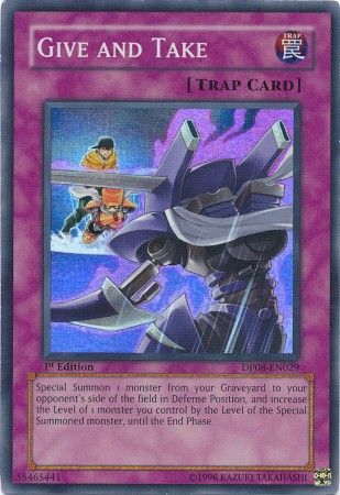 Give and Take DP08 EN029 Super Rare 1st Edition Give and Take DP08 EN029 Super Rare 1st Edition
