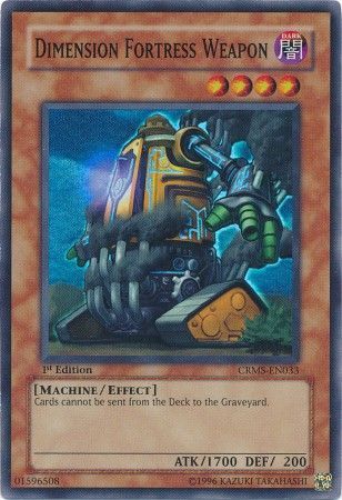 Dimension Fortress Weapon CRMS EN033 Super Rare 1st Edition Crimson Crisis CRMS 1st Edition Singles Dimension Fortress Weapon CRMS EN033 Super Rare 1st Edition Crimson Crisis CRMS 1st Edition Singles
