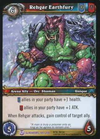 Rehgar Earthfury 149 208 Epic Rare WoW Blood of Gladiators Rehgar Earthfury 149 208 Epic Rare WoW Blood of Gladiators