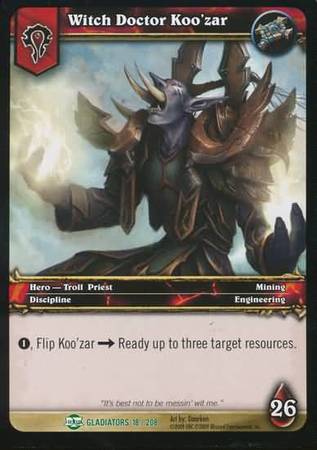 Witch Doctor Koo zar 18 208 Uncommon WoW Blood of Gladiators Witch Doctor Koo zar 18 208 Uncommon WoW Blood of Gladiators