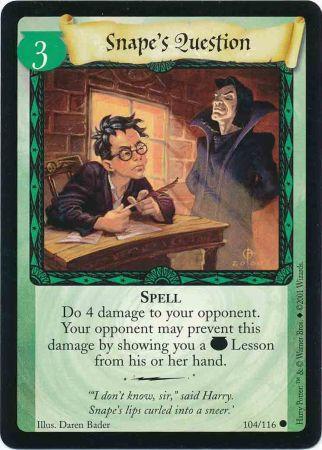 Snape s Question 104 Common Harry Potter Base Set Singles Snape s Question 104 Common Harry Potter Base Set Singles
