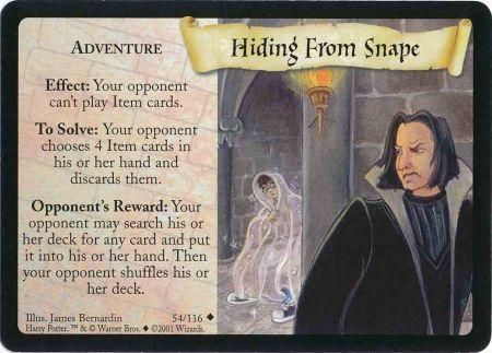 Hiding From Snape 54 Uncommon Harry Potter Base Set Singles Hiding From Snape 54 Uncommon Harry Potter Base Set Singles