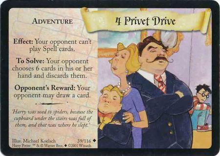 4 Privet Drive 39 Uncommon Harry Potter Base Set Singles 4 Privet Drive 39 Uncommon Harry Potter Base Set Singles