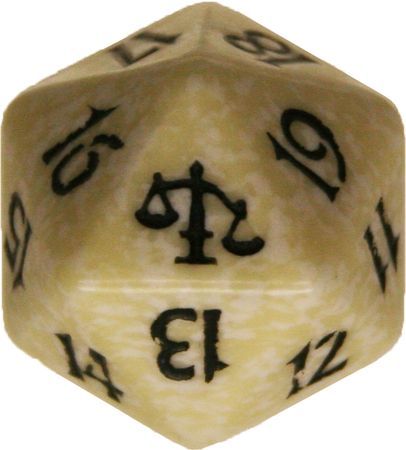 Judgment White Spindown Life Counter MTG Dice Life Counters Tokens Judgment White Spindown Life Counter MTG Dice Life Counters Tokens