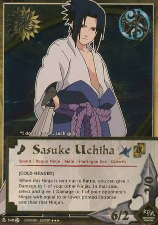 Sasuke Uchiha - Uncommon A - N-116 - Uncommon - 1st Edition