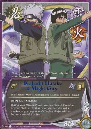 Kakashi Hatake Might Guy N 572 Rare Kakashi Hatake Might Guy N 572 Rare