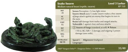 SNAKE SWARM  #35 D&D Mini Dangerous Delves Series - and HARD TO FIND!! 