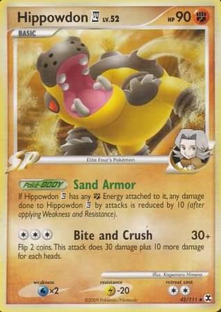 Pokemon Card - Diamond & Pearl 29/130 - HIPPOWDON (rare)