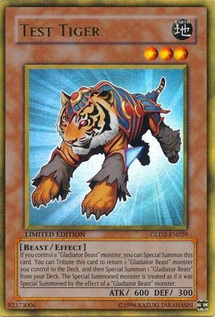 Test Tiger GLD2 EN029 Gold Rare Test Tiger GLD2 EN029 Gold Rare