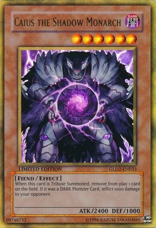 Caius the Shadow Monarch GLD2 EN033 Gold Rare Gold Series 2 2009 GLD2 Caius the Shadow Monarch GLD2 EN033 Gold Rare Gold Series 2 2009 GLD2