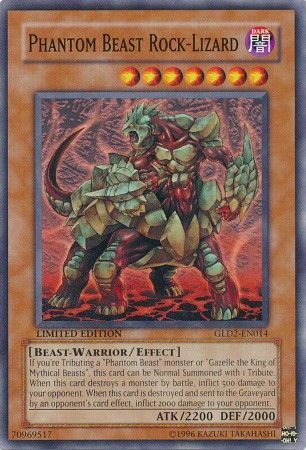 Phantom Beast Rock Lizard GLD2 EN014 Common Gold Series 2 2009 GLD2 Phantom Beast Rock Lizard GLD2 EN014 Common Gold Series 2 2009 GLD2