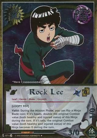 Rock Lee 571 Foil Platinum Lettering Promo Naruto CCG Promos Rock Lee 571 Foil Platinum Lettering Promo Naruto CCG Promos