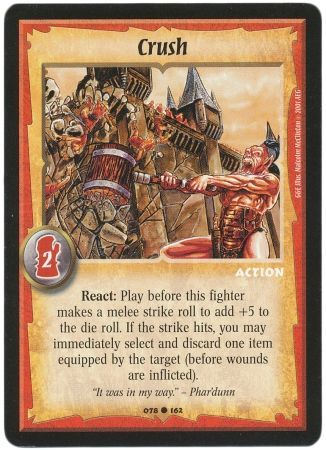 Crush 78 Common Warlord Good and Evil Singles Crush 78 Common Warlord Good and Evil Singles