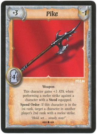 Pike 53 Common Warlord Good and Evil Singles Pike 53 Common Warlord Good and Evil Singles