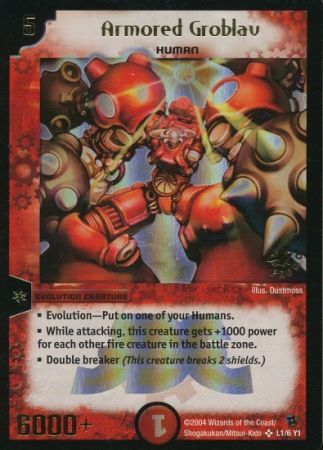 Armored Groblav L1 6 Y1 Evolution Creature Duelmasters Promo Singles Armored Groblav L1 6 Y1 Evolution Creature Duelmasters Promo Singles
