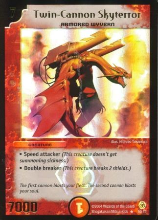 Twin Cannon Skyterror E5 Y1 Creature Duelmasters Promo Singles Twin Cannon Skyterror E5 Y1 Creature Duelmasters Promo Singles