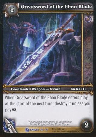 Greatsword of the Ebon Blade 22 27 Rare Death Knight Starter Greatsword of the Ebon Blade 22 27 Rare Death Knight Starter