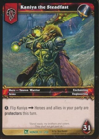 Kaniya the Steadfast 14 208 Uncommon WoW Fields of Honor Kaniya the Steadfast 14 208 Uncommon WoW Fields of Honor