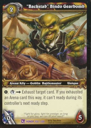 Backstab Bindo Gearbomb 150 208 Epic Rare WoW Fields of Honor Backstab Bindo Gearbomb 150 208 Epic Rare WoW Fields of Honor