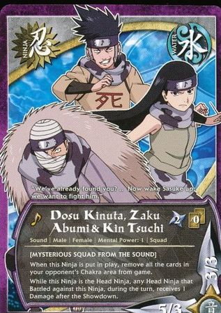 Dosu Kinuta Zaku Abumi Kin Tsuchi N 621 Uncommon Naruto Emerging Alliance Dosu Kinuta Zaku Abumi Kin Tsuchi N 621 Uncommon Naruto Emerging Alliance