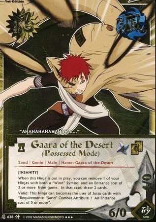 Gaara of the Desert - 112 - NM - Unlimited - Foil - Naruto CCG - E1-106