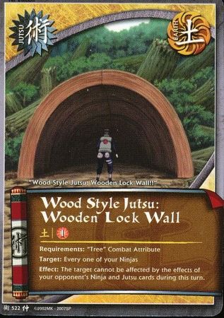 Wood Style Jutsu Wooden Lock Wall J 522 Common Naruto Emerging Alliance Wood Style Jutsu Wooden Lock Wall J 522 Common Naruto Emerging Alliance