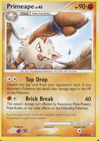 Primeape 39 147 Rare Platinum Supreme Victors Singles Primeape 39 147 Rare Platinum Supreme Victors Singles