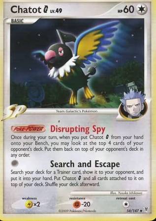 Chatot G 54 147 Uncommon Platinum Supreme Victors Singles Chatot G 54 147 Uncommon Platinum Supreme Victors Singles