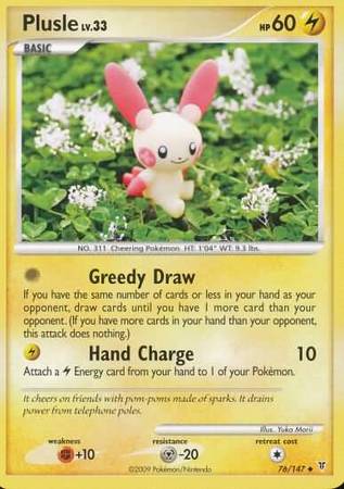 Plusle 76 147 Uncommon Platinum Supreme Victors Singles Plusle 76 147 Uncommon Platinum Supreme Victors Singles