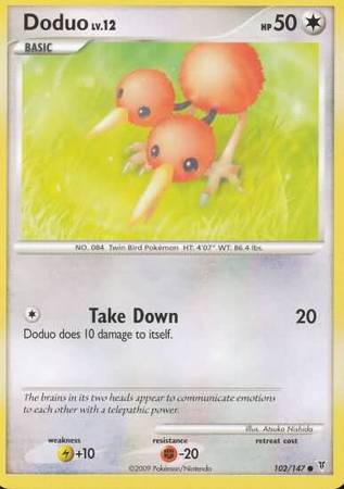 Doduo 102 147 Common Platinum Supreme Victors Singles Doduo 102 147 Common Platinum Supreme Victors Singles