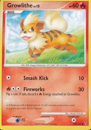 Growlithe 108 147 Common Platinum Supreme Victors Singles Growlithe 108 147 Common Platinum Supreme Victors Singles