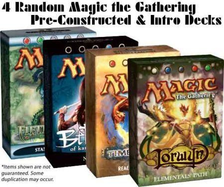 4 Random Magic the Gathering Preconstructed or Intro Decks (MTG)