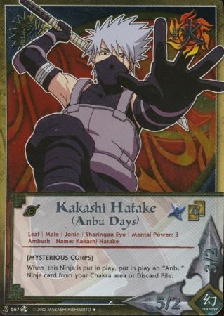 Kakashi Hatake 567 Foil Platinum Lettering Promo Naruto CCG Promos Kakashi Hatake 567 Foil Platinum Lettering Promo Naruto CCG Promos